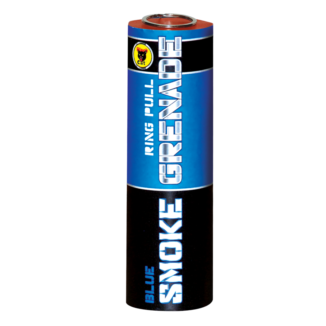 1 X BLACK CAT - BLUE SMOKE GRENADE - 75 SECONDS